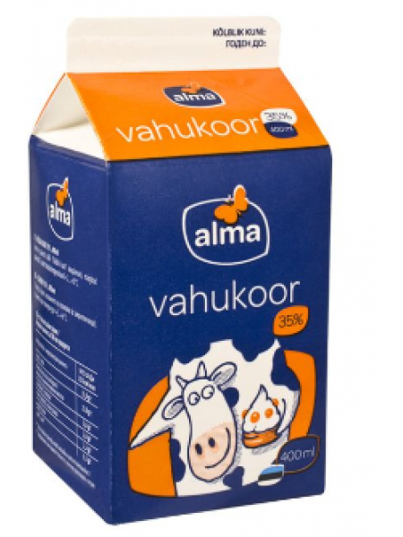 Сливки Alma vahukoor 35% 400мл