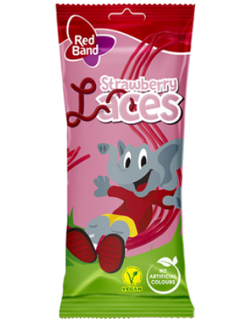 Конфеты лапша с лакрицей и клубникой Red Band MALACO 100г