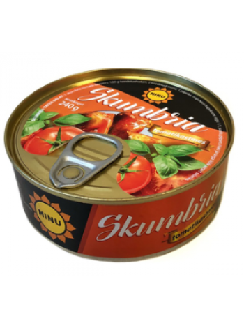 Скумбрия консервированная в томате MINU Skumbria tomatis 240г