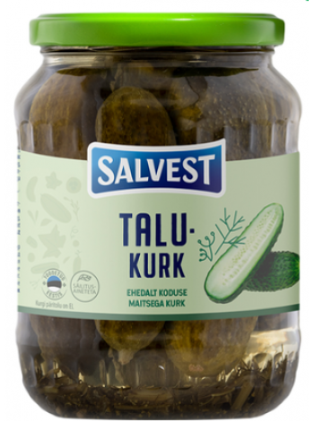 Маринованные огурцы с укропом SALVEST Talukurk 675/360г