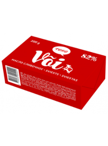 Сливочное масло TERE Või 82% 200г