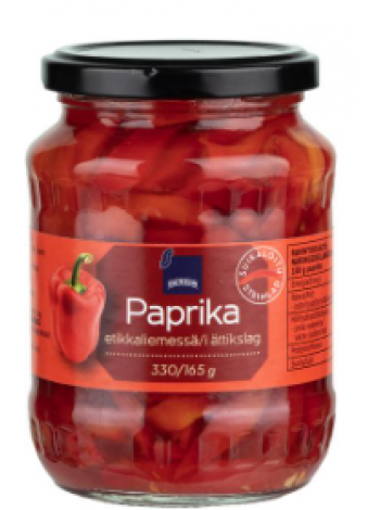 Паприка красная маринованная Rainbow Paprika 330 /165 г 