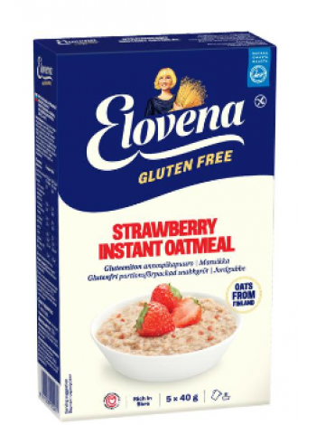 Безглютеновая каша быстрого приготовления Elovena 5х40г с клубникой