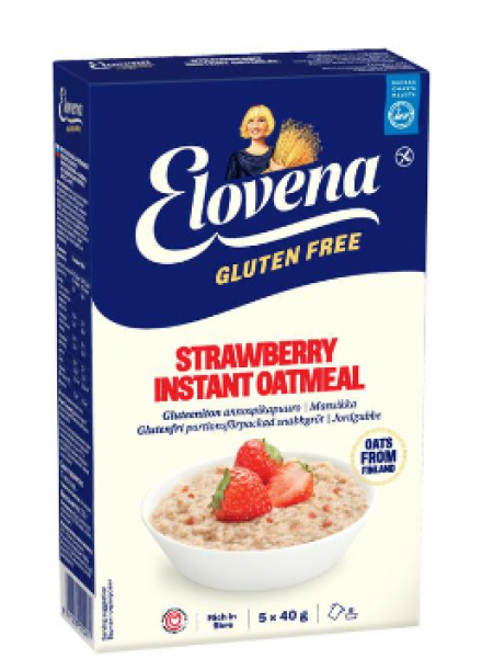 Безглютеновая каша быстрого приготовления Elovena 5х40г с клубникой