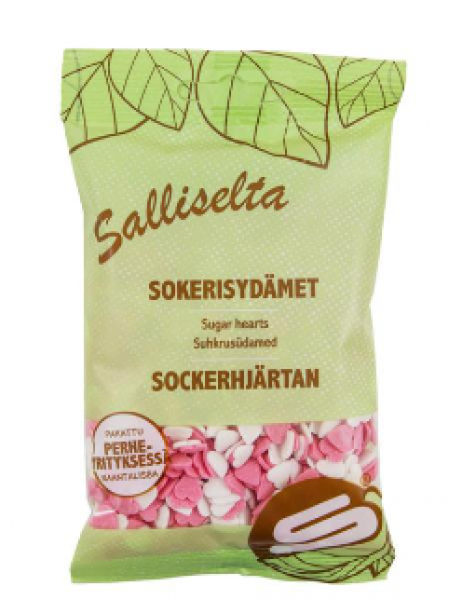 Сахарные сердечки Sallinen Sokerisydämet 100г
