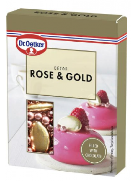 Шоколадное украшение Dr. Oetker Rose&Gold Décor 42г