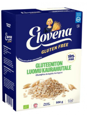Органическая цельнозерновая овсянка без глютена Elovena gluteeniton luomu 500г