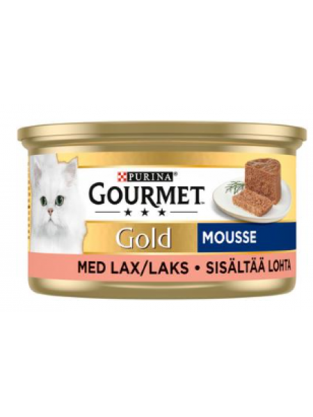 Мусс из лосося для кошек Gourmet Gold Mousse Lohi Kissanruoka 85г
