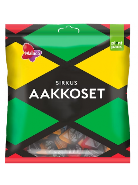 Конфеты с лакрицей Malaco Sirkus Aakkoset 340г