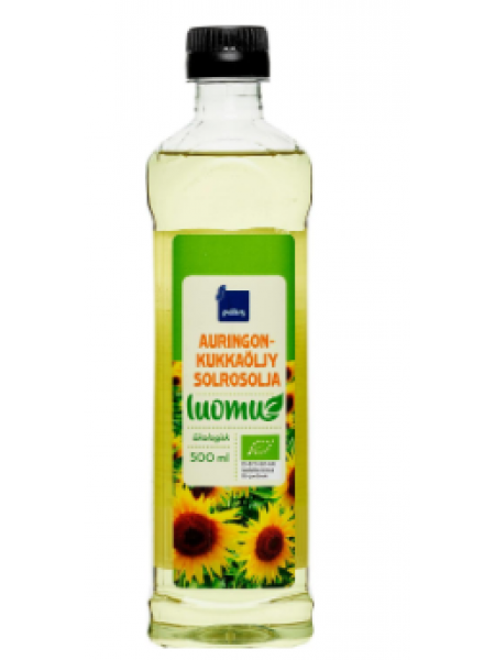 Масло подсолнечное органическое Rainbow luomu auringonkukkaöljy 0,5л