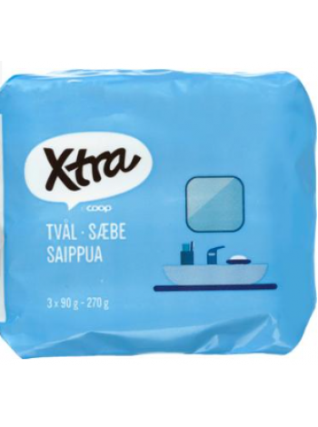 Кусковое мыло для рук и душа X-tra 3 x 90г