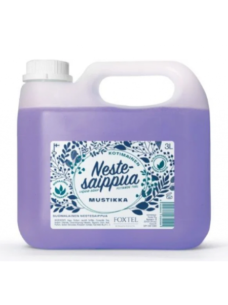 Жидкое мыло с ароматом черники Foxtel NESTESAIPPUA Mustikka 3л в канистре 