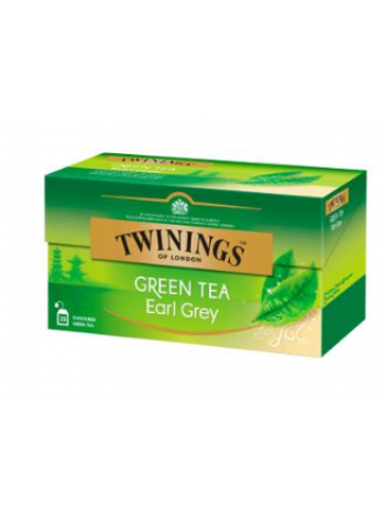 Зеленый чай в пакетиках Twinings Green Earl Grey 25x1.6г
