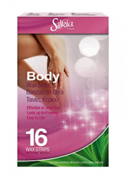 Холодные восковые полоски Silkia Body Wax Strips - Pack 16 полосок