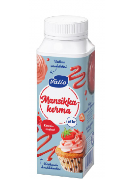 Клубничный крем Valio mansikkakerma 2,5 dl без лактозы