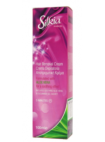 Крем для удаления волос Silkia Skin 100мл с алоэ вера