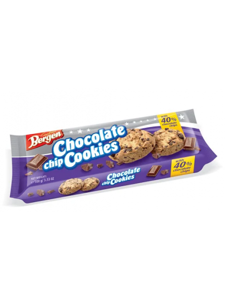 Печенье с шоколадной крошкой Bergen Chocolate chip Cookies 40% 150 г