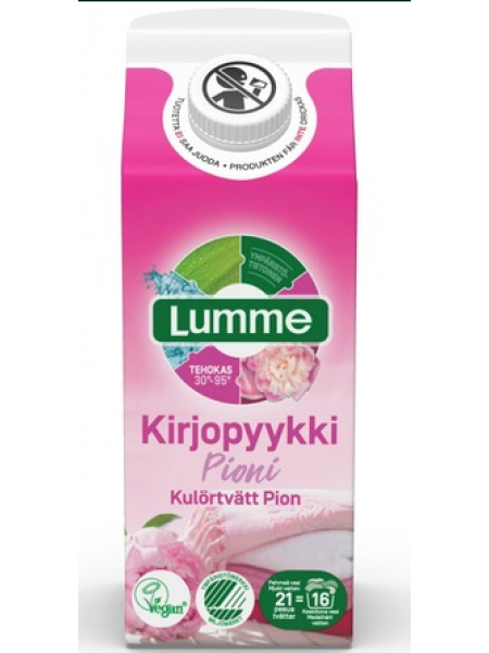 Жидкий стиральный порошок Lumme Kirjopyykki Pioni 750мл аромат пиона