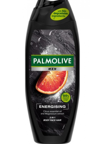 Гель для душа Palmolive Men Energising 3in1 500 мл с ароматом цитрусового масла
