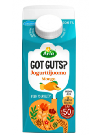 Питьевой йогурт Arla Got Guts 330мл с манго безлактозный