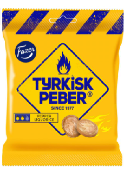 Конфеты с лакрицей Fazer Tyrkisk Peber Liquorice salmiakki 120г