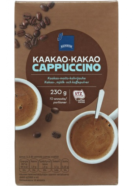 Какао капучино порошок Rainbow 230г 10шт