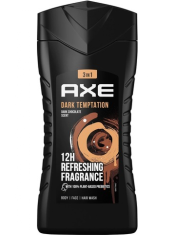 Мужское мыло для душа Axe Dark Temptation 250 мл с аромат шоколада, амбры и красного перца