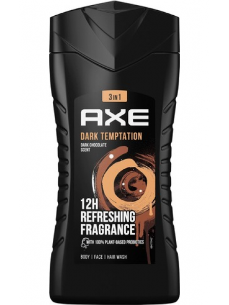 Мужское мыло для душа Axe Dark Temptation 250 мл с аромат шоколада, амбры и красного перца