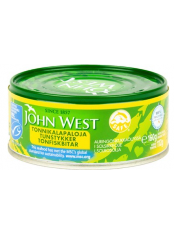 Тунец в масле John West Msc Tonnikalapalat Öljyssä 160/112г