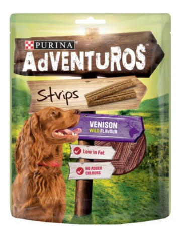 Лакомства для собак со вкусом косули Purina Adventuros Strips 90г в полосках