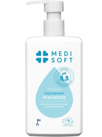 Очищающее средство для лица и тела Medisoft Hajusteeton Pesuneste 300мл
