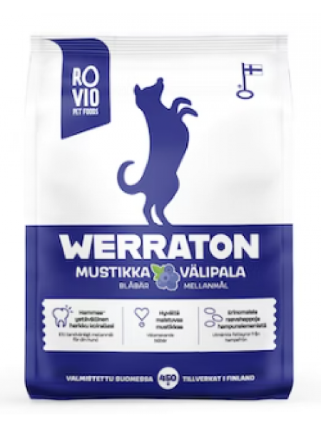 Лакомства для дрессировки взрослой собаки Werraton Mustikka Välipala 225г