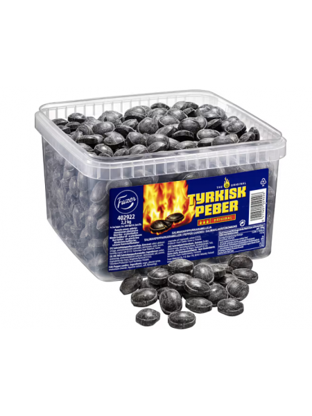 Острые леденцы с перцем и солодкой Fazer Turkish Peber Original 2,2кг