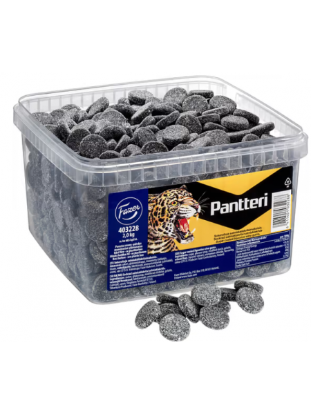Конфеты с лакрицей Fazer Pantteri 2кг