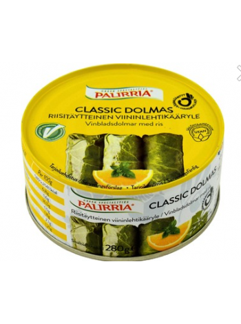 Рулетики из виноградных листьев с рисовой начинкой с лимоном Palirria Riisitäytteinen Viininlehtikääryle 280г