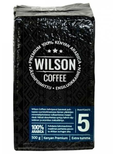 Кенийский молотый кофе Wilson Coffee № 5 100% 500г экстра черный