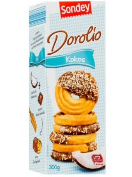 Песочное печенье Sondey Liodoro Coconut 300г кокос 