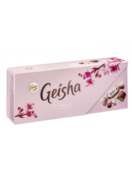 Шоколадные конфеты Fazer Geisha  hasselpähkinänougat suklaakonvehti с фундуком и нугой 270 г