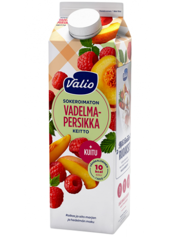 Кисель несладкий Valio Vadelma-Persikka Keitto Sokeroimaton 1л персик малина