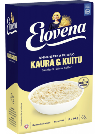 Каша Elovena Annospikapuuro Kaura-Kuitu 480г 12х40г
