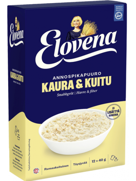 Каша Elovena Annospikapuuro Kaura-Kuitu 480г 12х40г