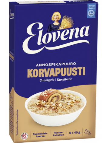 Каша быстрого приготовления  Elovena Annospikapuuro Korvapuusti 6х40г корица кардамон