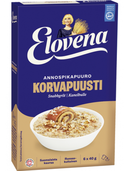 Каша быстрого приготовления  Elovena Annospikapuuro Korvapuusti 6х40г корица кардамон
