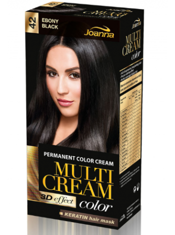 Крем-краска для волос Multi Cream color cream permanent № 42 черный цвет