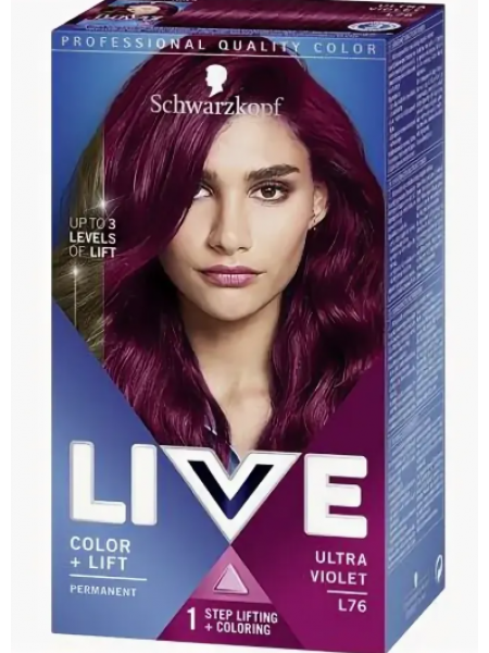 Краска для волос Schwarzkopf LIVE Colour + Lift L76 Ultra Violet 