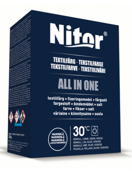 Текстильная краска Nitor All in One 350г темно синий