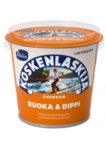 Сыр плавленый Валио чеддер Valio Koskenlaskija Ruoka & Dippi cheddar 250г безлактозный
