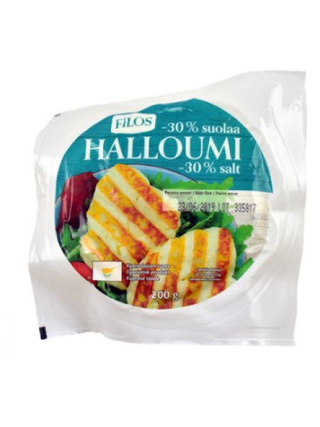 Сыр халлуми Filos Halloumi -30% 200г с пониженным содержанием соли 