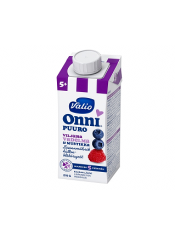Каша малина черника Valio Onni Vadelma-Mustikka 215 г с 5 месяцев Uht