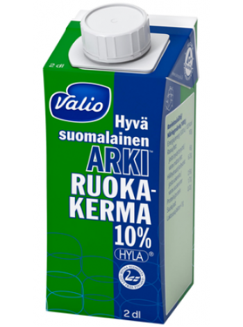 Сливки Valio Hyvä Suomalainen Arki Ruokakerma 10 % 2 дл